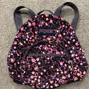 Jansport Kids Backpack - Floral Pink and Black
